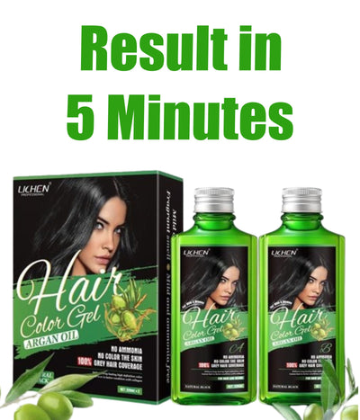 Lichen Hair Color Gel with Argan Oil Natural Black